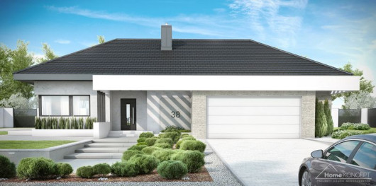 HomeKONCEPT 38 - mała parterówka w interesującej stylizacji