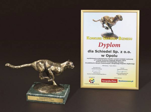 Statuetka Gepard Biznesu dla Schiedel
