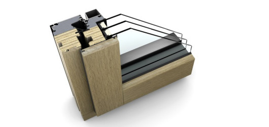 Okno HF 410 wyposażone w drewniany rdzeń I-tec Core