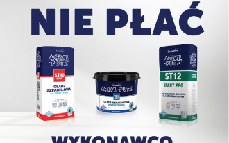 Za gładź nie płać - promocja Śnieżka ACRYLPUTZ®