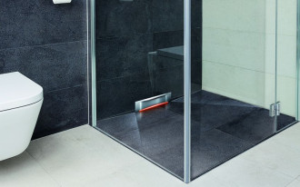 Dowolny kolor podświetlenia w odpływie ściennym Scada