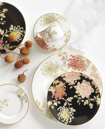 Porcelana Marchesa Camellia marki Lenox z pozłacanymi elementami