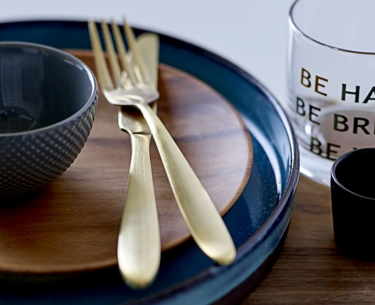 Pozłacane sztućce Gold marki Bloomingville wykonane ze stali nierdzewnej