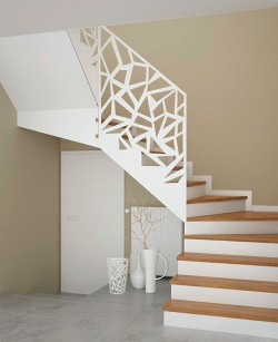 Balustrada Laser z wycinanej laserowo i lakierowanej blachy stalowej gr. 8 mm