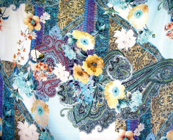 Wzorzysta jedwabna satyna