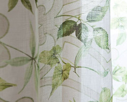Zasłona z roślinnym nadrukiem