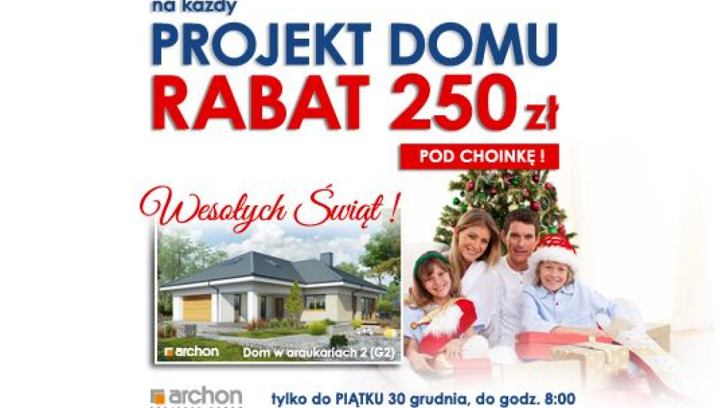 Magiczne święta z ARCHON+. Wszystkie projekty domów z rabatem 250 zł!