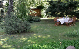 Rodzinne siedlisko w ogrodzie-parku