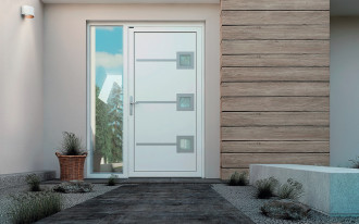 Aluminiowe drzwi zewnętrzne DECO firmy WIŚNIOWSKI