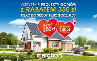 Walentynkowa promocja w Archon+. Kup projekt domu z extra rabatem 350 zł!