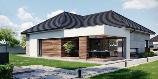 Projekt domu HomeKONCEPT 43 - tylna elewacja