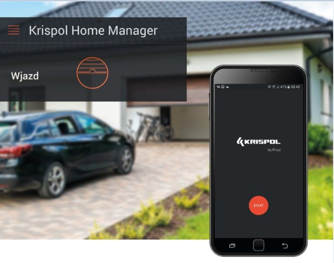 KRISPOL HOME MANAGER - system sterowania bramą garażową i wjazdową smartfonem