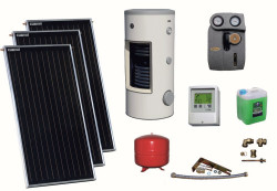 W małych instalacjach solarnych bardzo znaczną część kosztów stanowią nie same kolektory, lecz pozostałe elementy, np. duży zasobnik c.w.u.