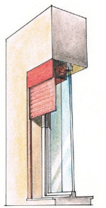 Rolety naokienna w wersji prawoskrętnie zwijanej