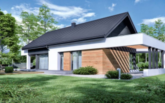 Projekt HomeKONCEPT 44 - nowoczesna parterówka z możliwością dopłaty do kredytu MDM