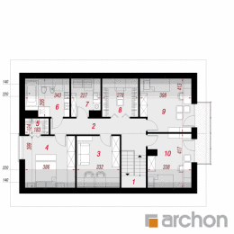 Projekt domu Dom w serduszkach - rzut poddasza