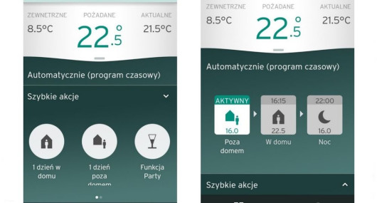 Na ekranie naszego smartfonu lub tabletu możemy - będąc poza domem - nie tylko obserwować, jak pracuje nasza instalacja grzewcza, ale i zmieniać jej ustawienia