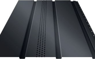 Podbitka dachowa Soffit od Ruukki w kolorze antracytowym