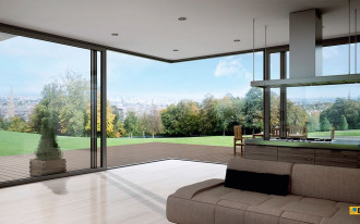 Tarasowe drzwi narożne DA-77 HST firmy DAKO