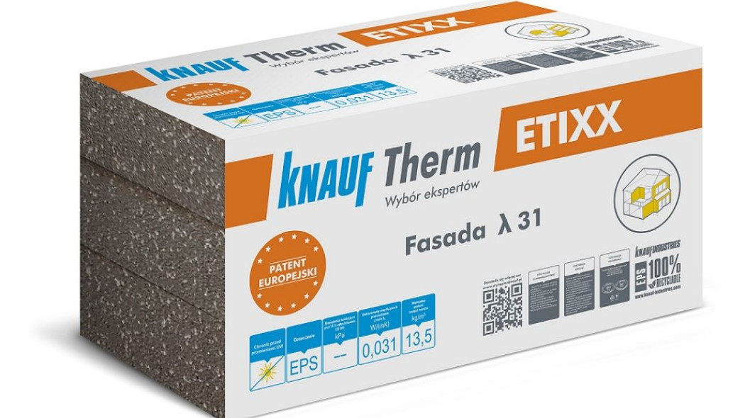 Udoskonalony styropian grafitowy - Knauf Therm ETIXX Fasada λ 31