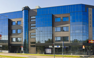 Budynek AQUA w Kielcach z szybami Effect Glass