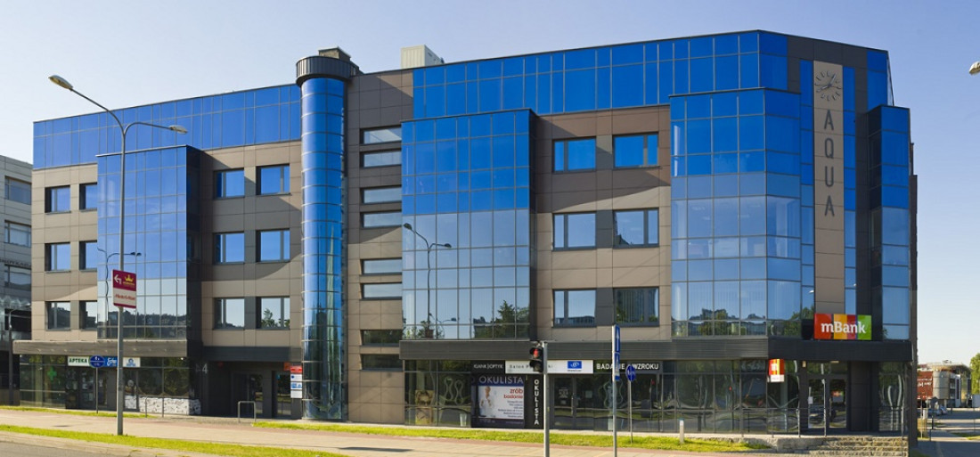 Budynek AQUA w Kielcach z szybami Effect Glass