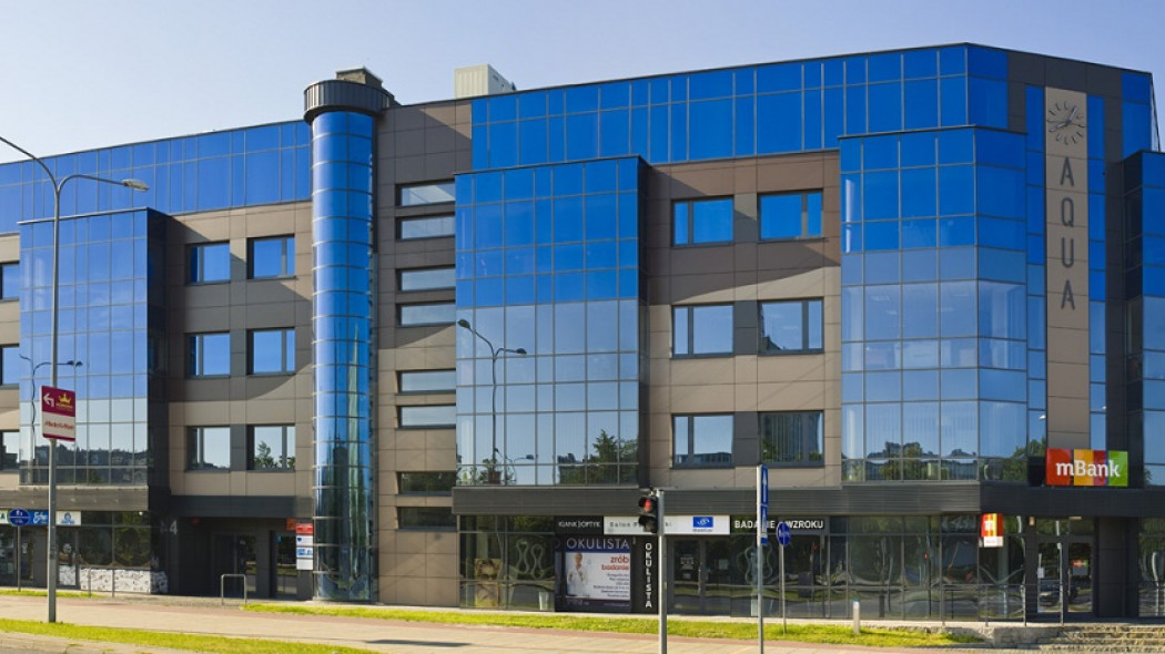 Budynek AQUA w Kielcach z szybami Effect Glass