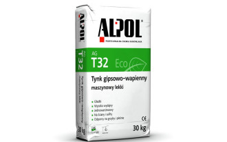 Nowość - gipsowy tynk maszynowy ALPOL AG T32 z podwyższoną zawartością wapna