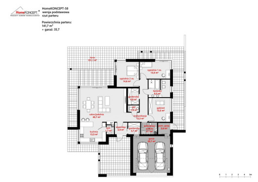 Rzut projektu HomeKONCEPT 58