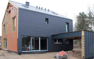 Elewacja z płytek włókno-cementowych