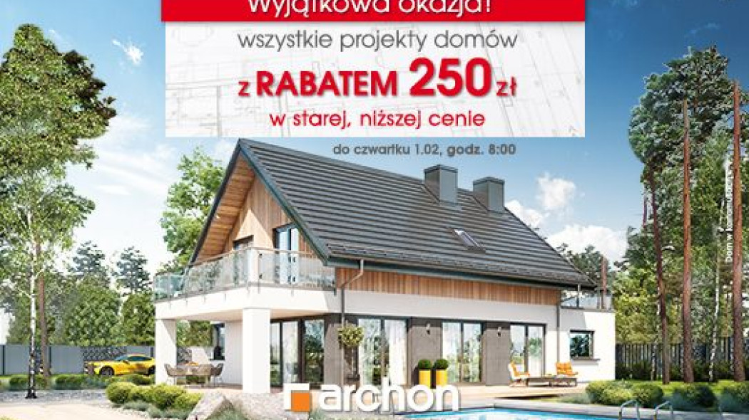 Tylko teraz projekty domów ARCHON+ w najniższej cenie!