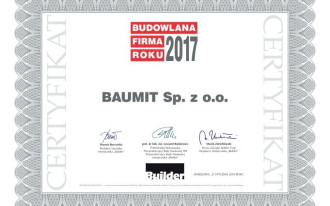Baumit z wyróżnieniem Budowlana Firma Roku 2017!