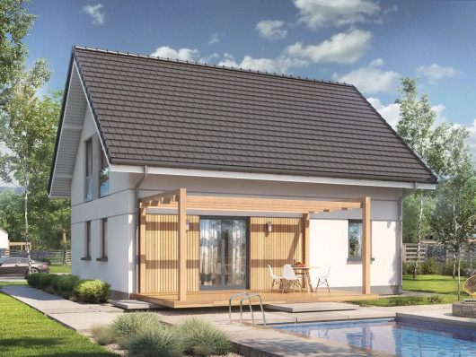 Wizualizacja domu o prostej bryle