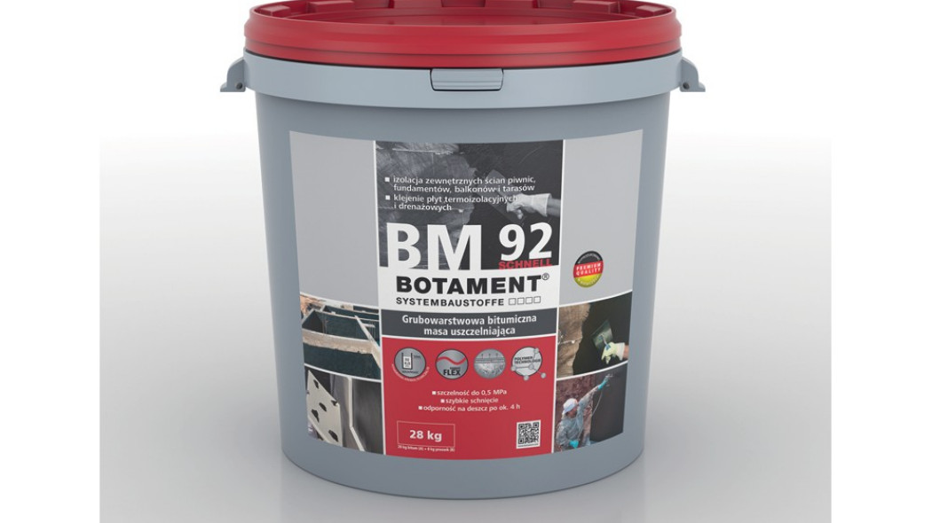 Bitumiczna izolacja grubowarstwowa Botament® BM 92 Schnell  - sposób na szczelny fundament