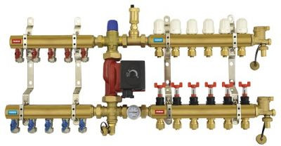 Dwufunkcyjna grupa mieszająca do ogrzewania podłogowego z pompą elektroniczną GPA II