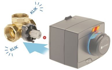 Innowacyjny system ProClick zastosowany w zaworach mieszających ARV ProClick i siłownikach ARM ProClick firmy AFRISO