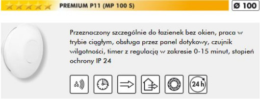 Wentylator PREMIUM P11