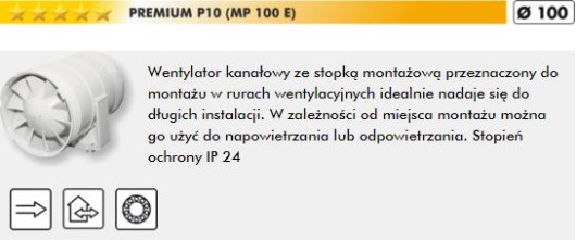 Wentylator PREMIUM P10