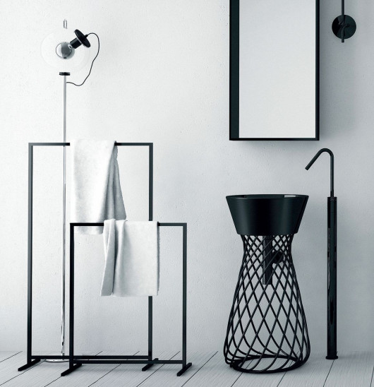 Oryginalna ścienna umywalka ceramiczna Hidra Wire marki Hidra