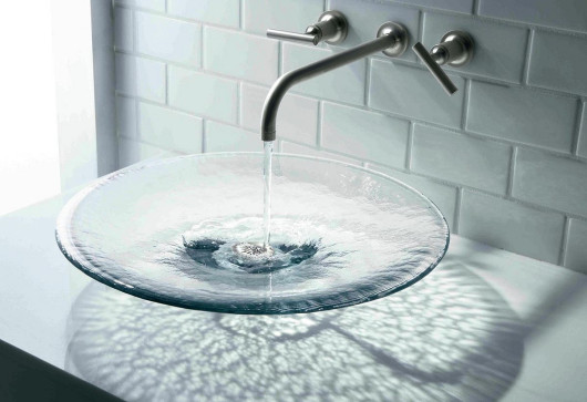 Szklana umywalka nablatowa Lavinia
