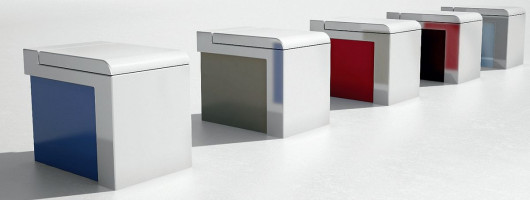 Awangardowy kubiczny kształt toalet La Fontana