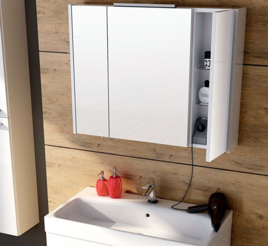 Szafka wisząca z lustrem Elita 80 New White