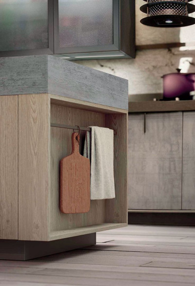 Poręczny uchwyt z boku wyspy kuchennej