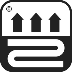 Piktogram oznaczający, że posadzkę wolno układać na ogrzewaniu podłogowym