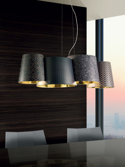 Lampa Melting Pot marki Axo Light w wersji czarno-złotej