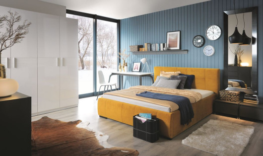 Carlet futon II - łóżko tapicerowane tkaniną