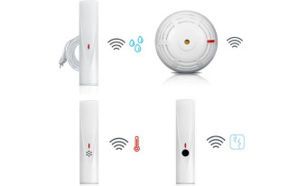 Cztery czujki alarmowe od firmy Satel