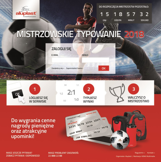 Mistrzowskie Typowanie Aluplast 2018