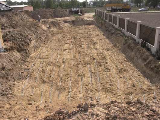 Wykop pod poziomy kolektor gruntowy