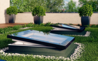 System zielonego dachu z oknami FAKRO